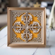 梯木叠雕-金刚杵|新中式摆件玄关酒柜创意客厅家居装饰品乔迁礼