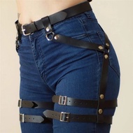 [HF016] Body Belt Harness Fashion YY double thigh - Black