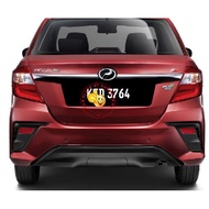 2PCS PLATE NUMBER KERETA BESI / PAPAN IKUT BODY - BEZZA