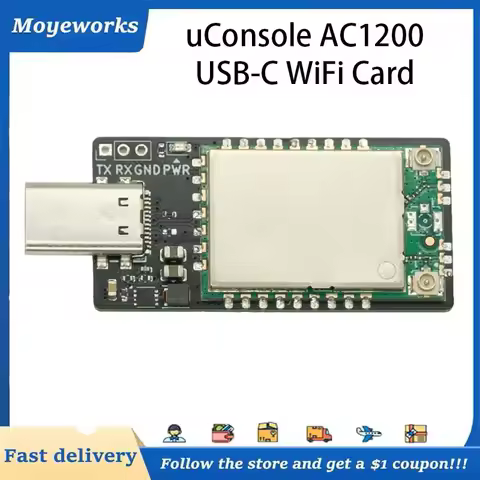 uConsole AC1200 USB-C WiFi Card supports monitor mode, MediaTek MT7921AUN super speeds up to 3000 Mb