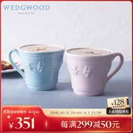 WEDGWOOD威基伍德 欢愉假日 男女朋友对杯 陶瓷 情侣对杯 粉色蓝色 2个