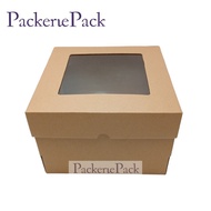 GS HIGH GLASS CAKE BOX CORRUGATED GS 25x25x12 HIGH GLASS 25 X 25 X 12 (10Pcs)