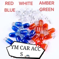 10/30Pcs T10 W5W 194 158 12V/5W White Red Blue Green Amber Halogen Bulb Car Motorcycle Meter Signal 