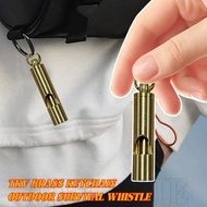 Retro Brass Whistle Keychain - Emergency Survival Whistle - Referee Competition Whistle - Loud Sound
