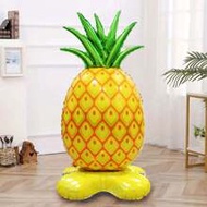 1pc 61inch Large Pineapple Shaped Aluminum Film Balloon With Base - Perfect For Hawaiian Wedding, Su
