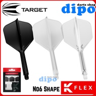 TARGET K-FLEX 【 No.6 Shape) 】Hard Material Darts Flight - TARGET Darts Flight