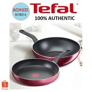 TEFAL Pro Style IH Induction Frying Pan 28cm + Wok Pan 28cm 2 Piece Set