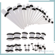 [ 36 Pieces/ Set Ear Gauges Stretching Acrylic 14G-00G Tapper Body Jewelry