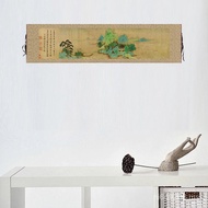 Replika Yuan Era Purba Lukisan Landskap Tulen Lukisan Antik Skrol Kediaman Gunung Qian Xuan Lukisan 