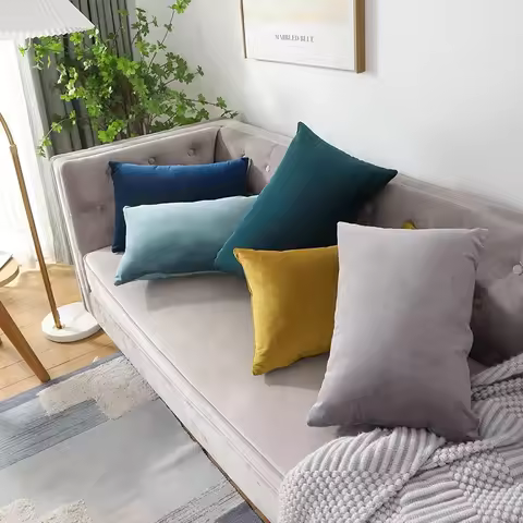 Gift Velvet Cushion Covers for Sofa Living Room Luxury Decorative Pillow Cover Ultra Soft Pillowcase