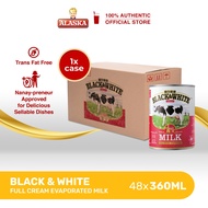 Alaska Black & White Full Cream Evaporated Milk 360ml | 1 case (48pcs) 荷兰进口黑白淡奶