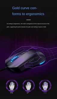 HP/HP GM10 gaming mechanical mouse wired sound mute game dedicated desktop computer