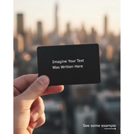 Metal Emergency Contact Card | Personalized Engraved Black Steel ID Card for Hikers, Riders & Outdoo