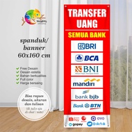 Spanduk Banner Transfer Uang Semua Bank custom desain