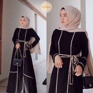 ✔ Abaya Gamis Arab Dubai Asmah Jetblack Turkey Dress Arab Saudi Maxi