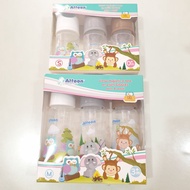 Attoon Hygienic 2 tone Milk Bottle Safari GIGGLES (Pack Of 3 Bottles) Size 4 Ounces And 8