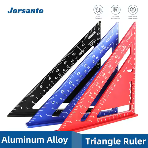 Triangle Ruler 7Inch Measurement Tool Aluminium Alloy Carpenter Set Square Angle Woodworking Tools T