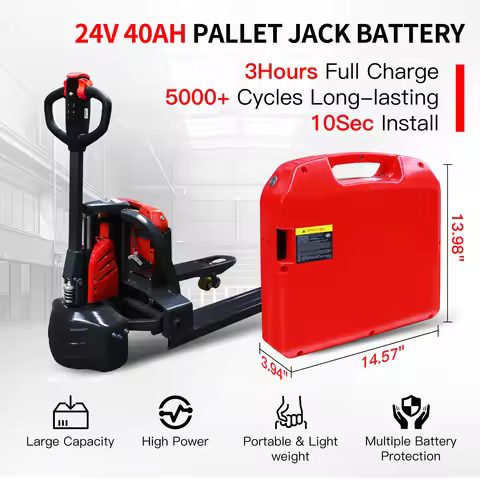 US STOCK - Forklift Battery 24V 40Ah, LiFePO4 Lithium Battery for HELI CBD15J-Li-S & CBD18J-Li-S, DC