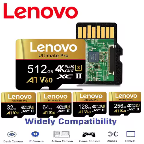 Advanced Lenovo TF Cards 512GB Micro TF SD Memory Card SD Cards 256GB 128GB 64GB V60 for Camera / Su