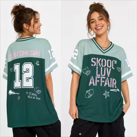 2026 BTS Skool Luv Affair Unisex Y2k Jersey , Kpop Quick-dry 3D Print Tshirt , Men Women Oversized S