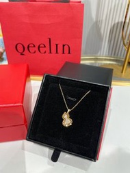 Qeelin outlet 铆钉菱纹满钻葫芦颈链 Rivet Full Diamond Gourd Necklace #满钻首饰 #开运福禄项链 #轻奢锁骨链 #高级感配饰 #送礼颈链