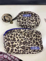 X-Girl豹紋化妝包 2個