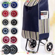 MOLIHA 2Pcs Shoppin Cart Wheels, Replacement Flexible Tire Wheel, Fashion EVA 6.3Inch Anti Slip Wheelchair Caster Luggage Accessories