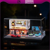 [SONONIA] 1/64 Model Car Display Case Diecast Car Diorama Display Case for Toy Cars