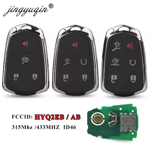 jingyuqin 315/433Mhz ID46 Smart Remote Key Fob for Cadillac ESCALADE /ESCALADE ESV 2015-2019 XTS CTS