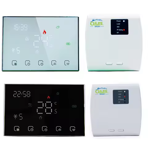 Qiumi RF Smart WiFi Wireless Thermostat Smart Temperature Control System for Floor Heating Electric 