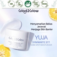 GLAD2GLOW YUJA SYMWHITE 377 DARK SPOT MOISTURIZER 30GR PANTHENOL BRIGHT G2G GLAD 2 GLOW DISGUISES DA