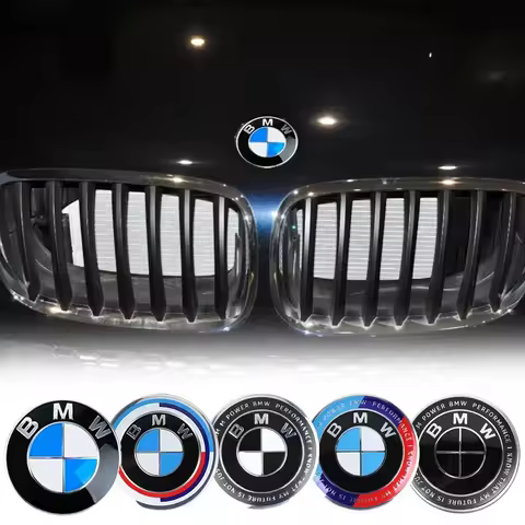 1pcs 74/82mm Car Hood Front Rear Trunk Emblem Badge Replacement Auto Modification Accessories For Bm