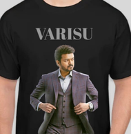 PRINTMASTER New short sleeve VIjay Varisu t-shirt