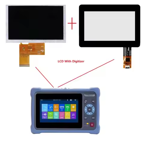 LCD Display With Digitizer For Novker NK4000 AUA800A AUA800U Mini OTDR Replacement Parts