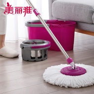 ST/🎫Rotating Mop Household Hand Wash-Free Mop Barrel Hand Pressure Lazy Mop Double Drive Water Throwing Mop Mop Head CCV
