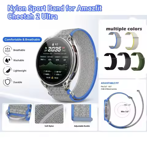 Nylon Sport Band for Amazfit Cheetah 2 Ultra Quick-release Unisex Sport Replacement Strap Designed f