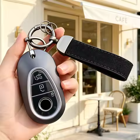 TPU Car Key Fob Case Cover for Mercedes Benz C E S CLE GLC EQE EQS Class 300 350 450 500 580 43 W206