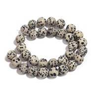 30-90pcs 4mm/6mm/8mm/10mm/12mm Natural Stone Round Loose Dalmatian Jasper Bead for Jewelry Making DI