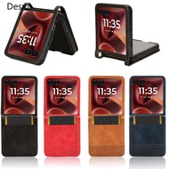 Leather Vintage Casing for Motorola Moto Razr 60 Ultra 5G Flip Cover Razr60 5G Business Wallet Case 