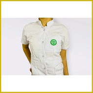 ▪ ♀ ☩ FEMALE Fatima (blouse only) OLFU nursing uniform chinese collar with OLFU Logo patch KLOPMAN