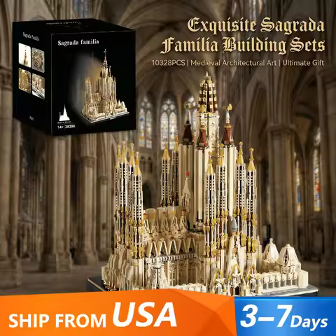 Creative Architecture Bricks Barcelona Sagrada Familia Catholic Church Medieval Buildings Blocks Arc
