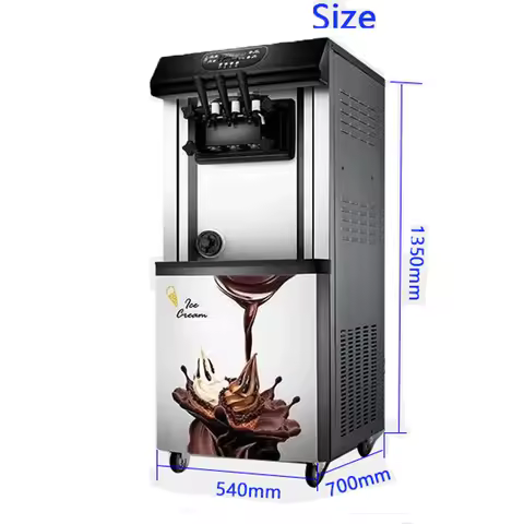 9L*2 Three-color Soft Ice Cream Machine 220V/100v Make 30-40L/H Ice Cream Intelligent Desktop Ice Cr
