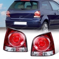 2pcs Tail Lamp Black/Red Rear Brake Light For Volkswagen VW Polo 9N 9N3 Hatchback 2006-2010 Tail lig