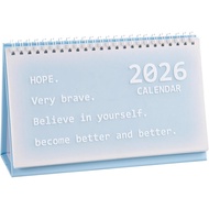 2026 Mini Desk Calendar Home Office School Calendar 8.3" x 5.2" - Blue (Oct. 2025 to Dec. 2026)