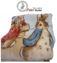彼得兔毛毯Peter Rabbit 日本原裝進口毛毯 單人140*200cm比得兔毛毯粉紅色粉藍色米色米黃色