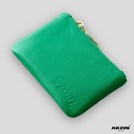 {AKZIN} Leather Coin Purse Faux Wallet Banknote Holder Card Zipper Stamp Men Women Style