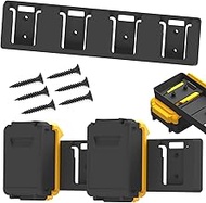 SZWJT-LV Battery Rack Compatible with DeWalt 20V Battery Holder, Mount 4 Slot Bulk Battery Garage To