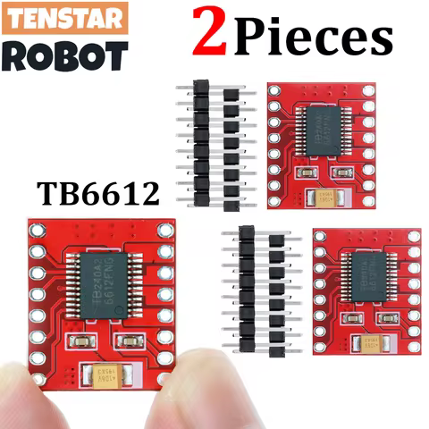 TENSTAR 2pcs TB6612 Dual Motor Driver Board 1A TB6612FNG Microcontroller