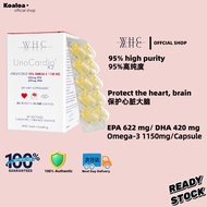 【Buy 2 Free 1】WHC UnoCardio X2 Omega-3 Fish Oil Promotes Cardiovascular Health & Brain Function（60 S