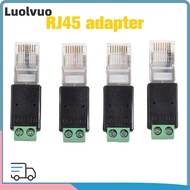 LUOLVUO RJ45 to RS485 Converter, 2PIN Terminal RJ45 Male Connector RJ45 Terminal Adapter, Splitter  